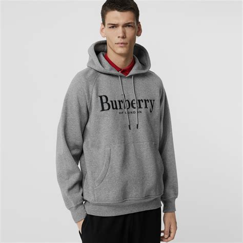 embroidered logo jersey hoodie burberry|burberry embroidered hoodie.